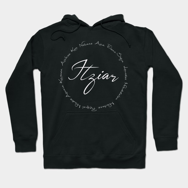 Itziar Roles White Lettering Concept Hoodie by ArtisanGriffinKane